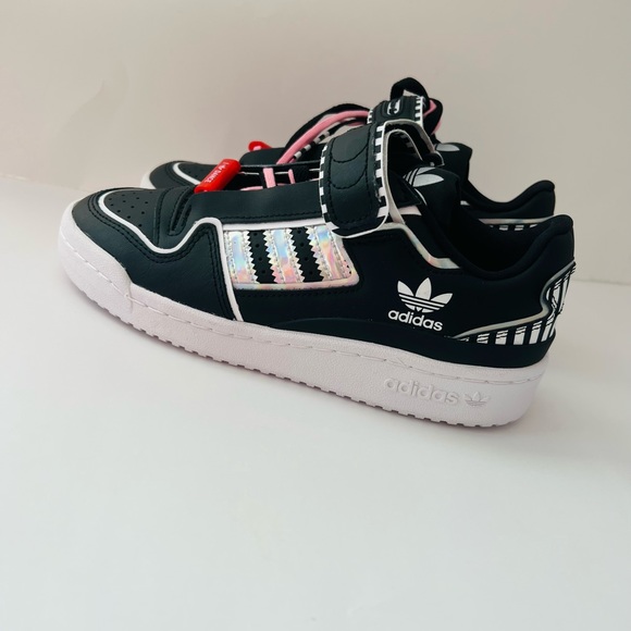 NEW RARE Adidas Forum Plus I Love Dance Black White Silver FY5225 - Picture 7 of 10